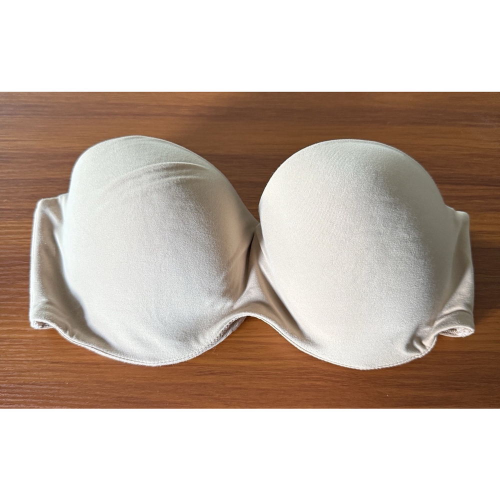 Victoria's Secret Size 34DD Beige Padded Lined Strapless Bra